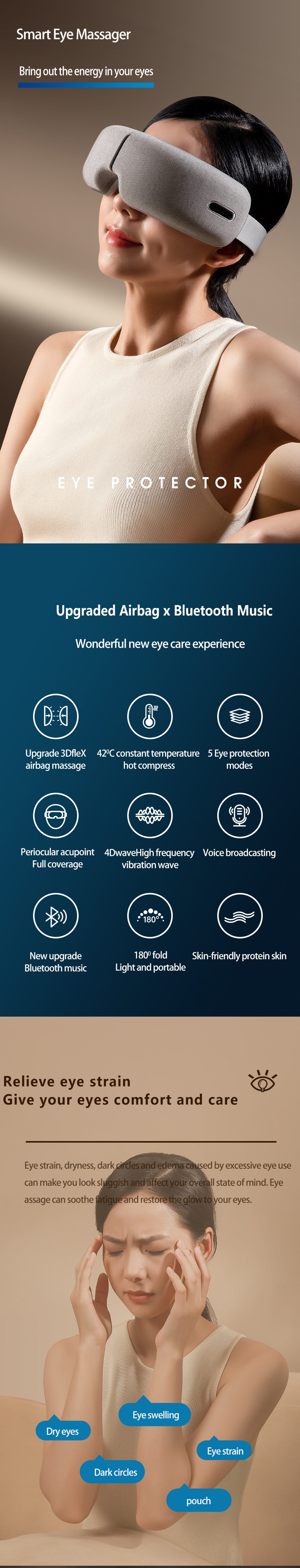 eye massager eye massage equipment smart eye massager electric eye massager